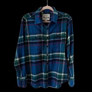American Eagle Heavy Flannel Pullover – Red/Green/Blue